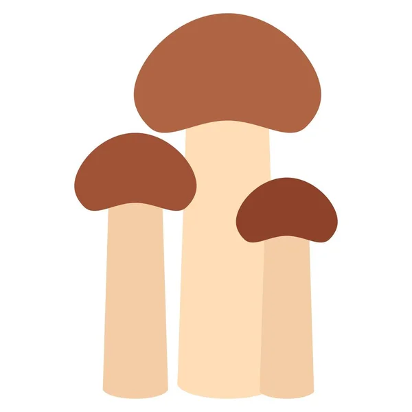 Large Mushroom Flat Clipart Vector Illustration —  Vetores de Stock