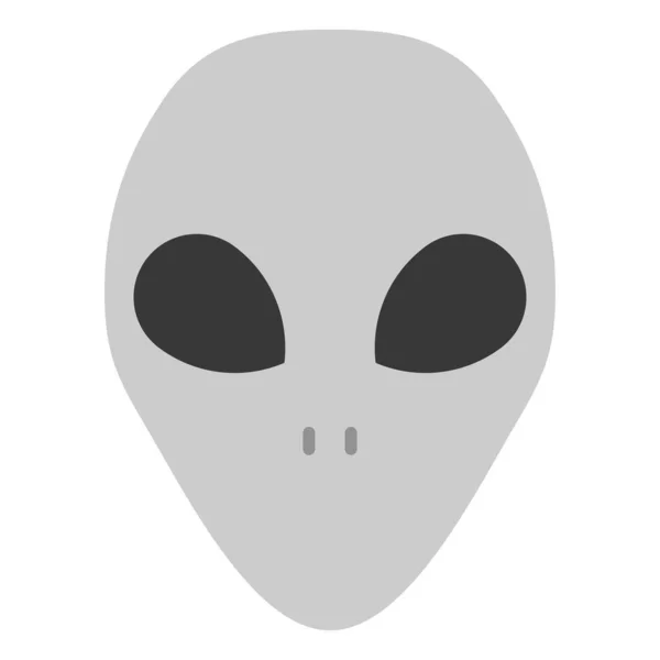 Extraterrestre Visage Plat Clipart Vecteur Illustration — Image vectorielle