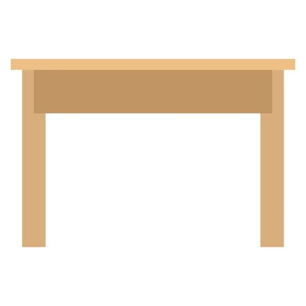 Simple Wooden Table Flat Clipart Vector Illustration — Stock Vector