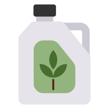 Bahçe gübre şişesi düz clipart vektör çizimi