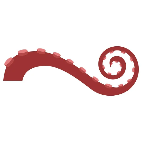 Octopus Arm Flat Clipart Vector Illustration — Stock vektor