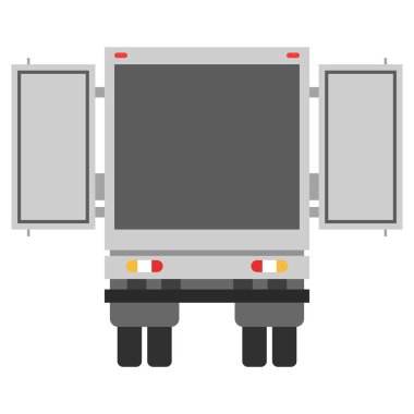 kamyon kapıları düz clipart vektör çizimi