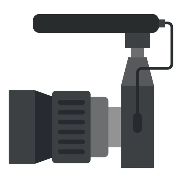 Camera Microphone Flat Clipart Vector Illustration — Vettoriale Stock