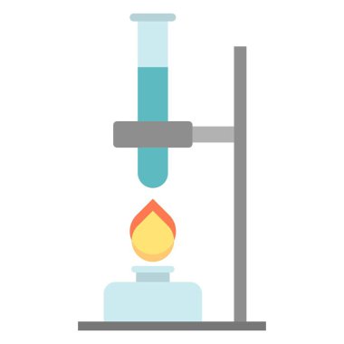 Düz Clipart vektör illüstrasyonunda test tüpü