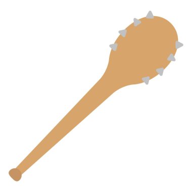 taş devri baton düz clipart vektör çizimi