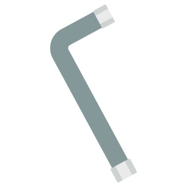 altıgen tuşlu düz clipart vektör çizimi