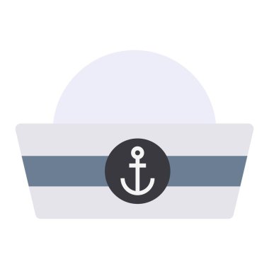 yelken başlığı düz clipart vektör çizimi