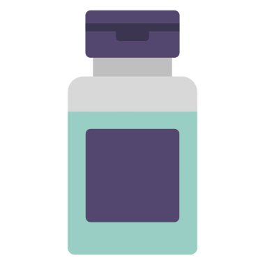 aseton şişesi düz clipart vektör çizimi