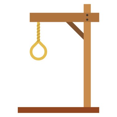 Darağacı düz clipart vektör çizimi