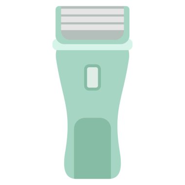 Bayan yeniden kullanılabilir tıraş edilebilir traş jileti düz Clipart vektör çizimi