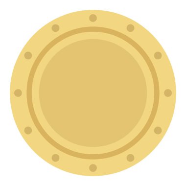 altın tepsi düz clipart vektör çizimi