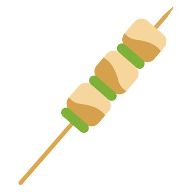 Yakitori skewer flat clipart vector illustration vector Yakitori skewer flat clipart vector illustration vector