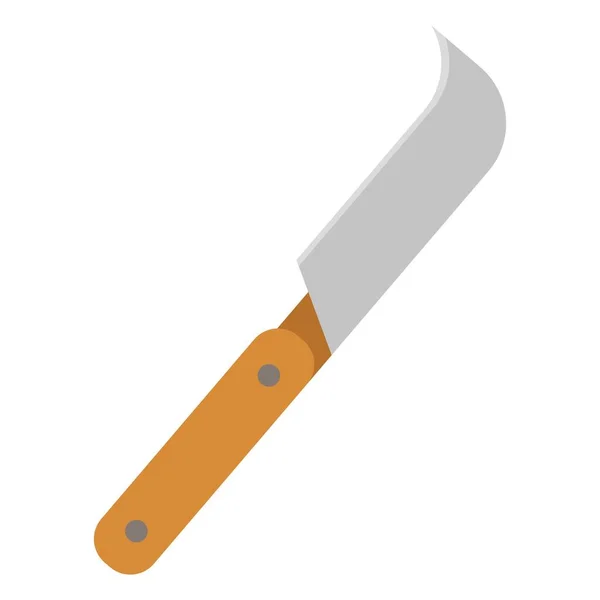 Garden Knife Flat Clipart Vector Illustration — Vettoriale Stock