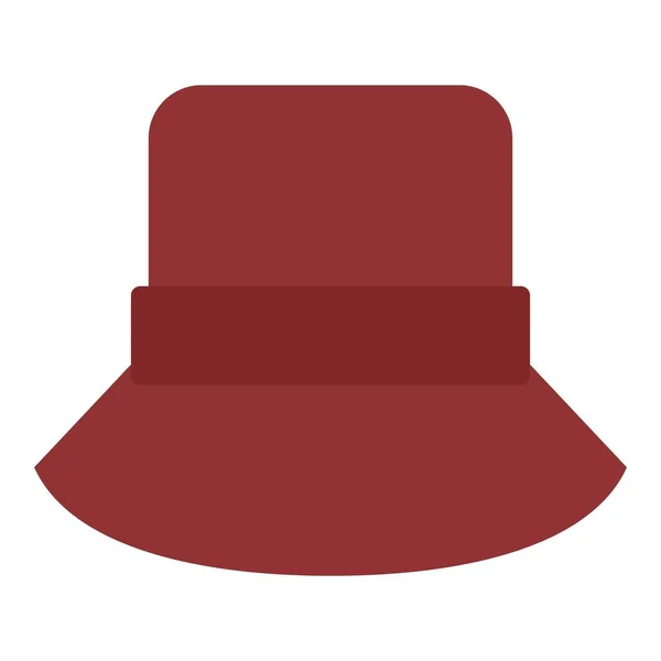 Red Bucket Hat Flat Clipart Vector Illustration — Stock vektor