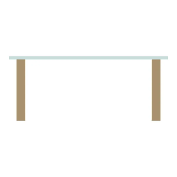 Glass Table Flat Clipart Vector Illustration — Stockvektor