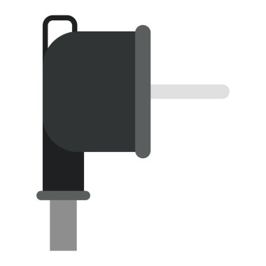 europe plug flat clipart vector illustration