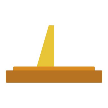 sundial flat clipart vector illustration