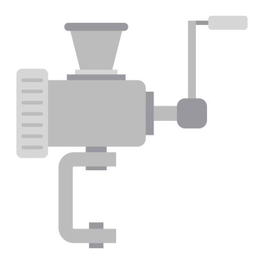 hand meat grinder flat clipart vector illustration