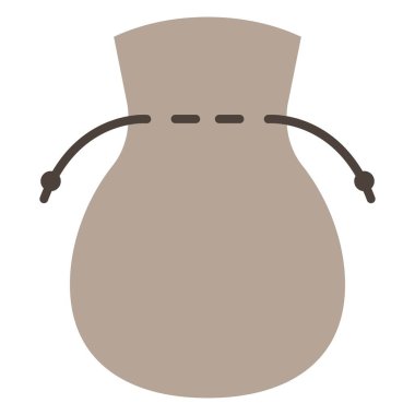 small sack flat clipart vector illustration