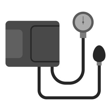 sphygmomanometer flat clipart vector illustration