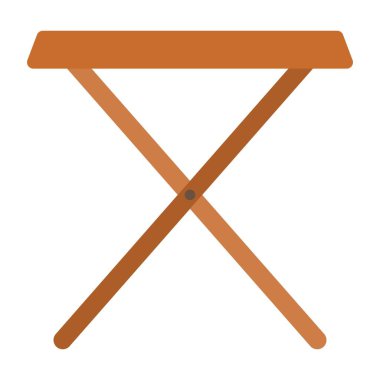 outdoor dining table flat clipart vector illustration