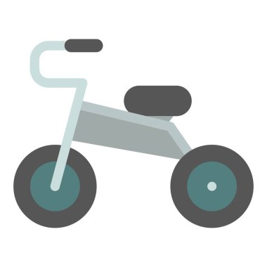 kid tricycle flat clipart vector illustration