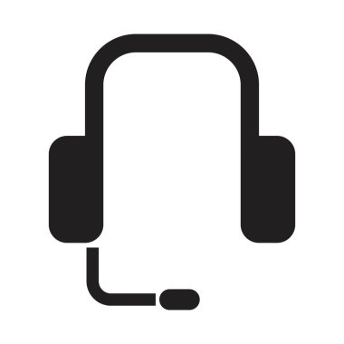 kulaklık simgesi vektör tasarım şablonu