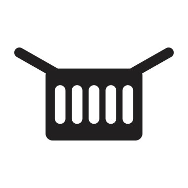 yemek sepeti ikon vektör tasarım şablonu