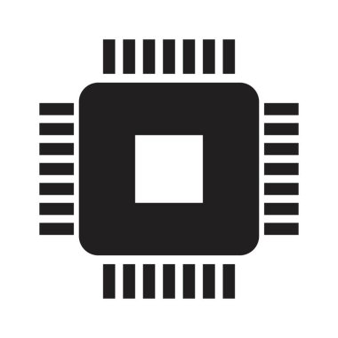 mikroçip simgesi vektör tasarım şablonu