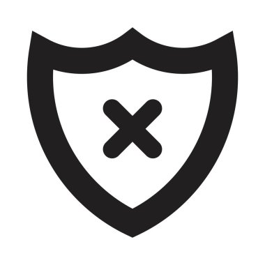 Güvenlik kalkanı ikon vektör tasarım şablonu