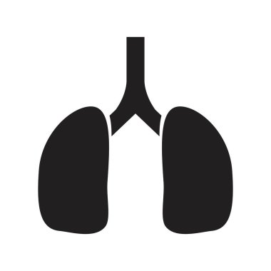 akciğerler ikon vektör tasarım şablonu