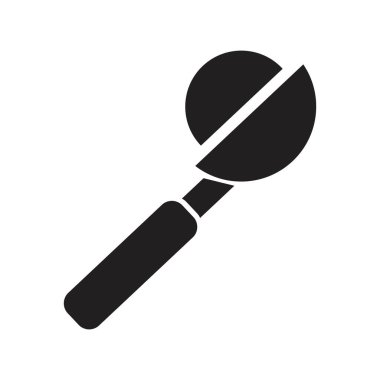 dondurma kaşığı ikon vektör tasarım şablonu