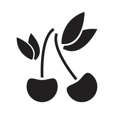 Kiraz simgesi vektör tasarım şablonu