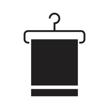 Havlu simgesi vektör tasarım şablonu asılıyor