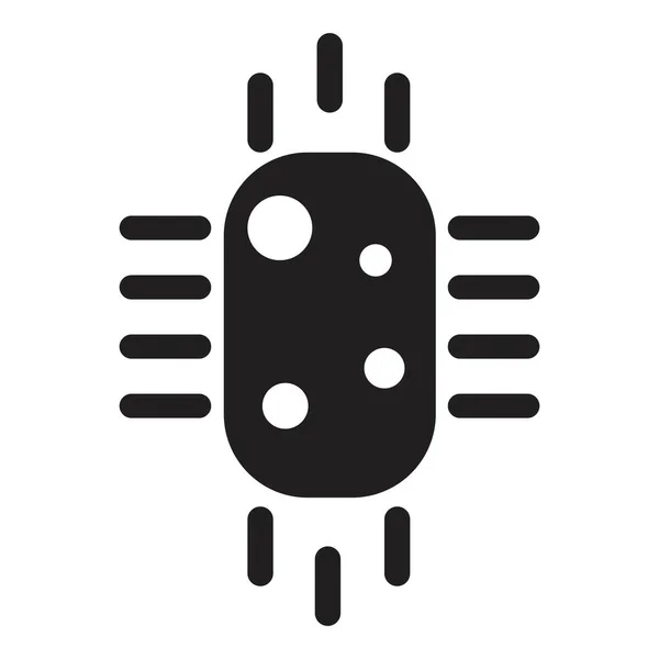 Icono Virus Vector Plantilla Diseño — Vector de stock
