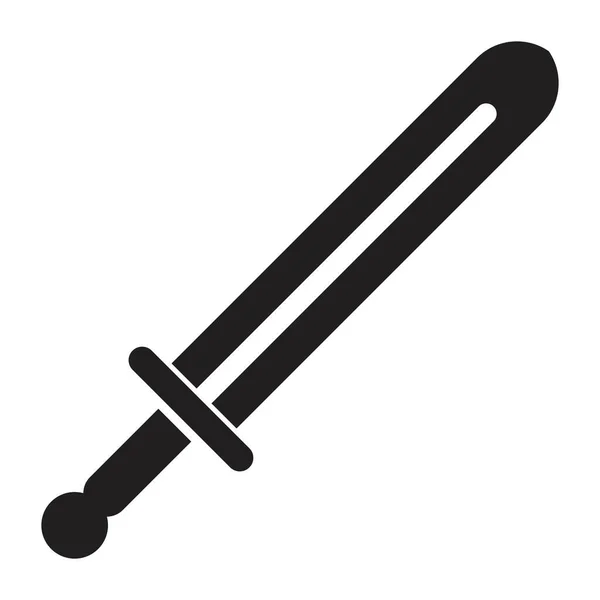 Espada Icono Vector Diseño Plantilla — Vector de stock