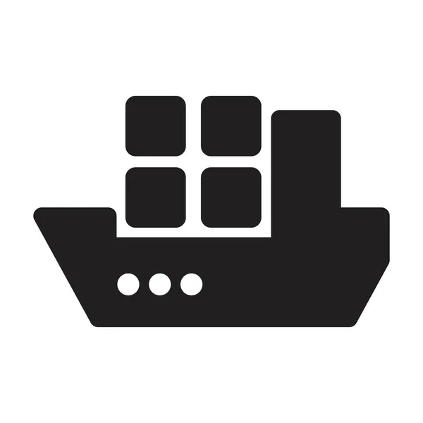 Vorlage Für Das Frachtschiff Symbol Vektor Design — Stockvektor