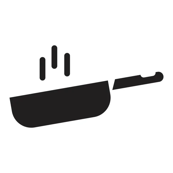 Frying Pan Icon Vector Design Template — Stock Vector