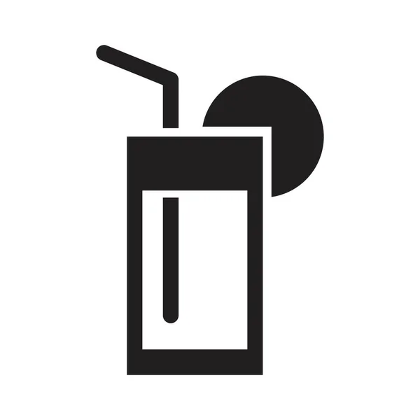 Juice Csésze Ikon Vektor Tervezési Sablon — Stock Vector