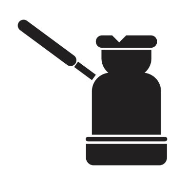 Beyaz arkaplanda siyah renk izole edilmiş Türk simgesi tasarım şablonu