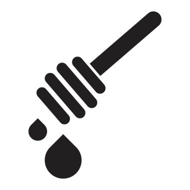 bal damlası ikon vektör tasarım şablonu beyaz arkaplanda siyah renk izole işareti