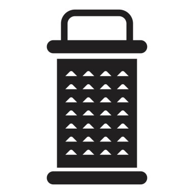 grater simge vektör tasarım şablonu beyaz arkaplan üzerinde siyah renk izole işareti