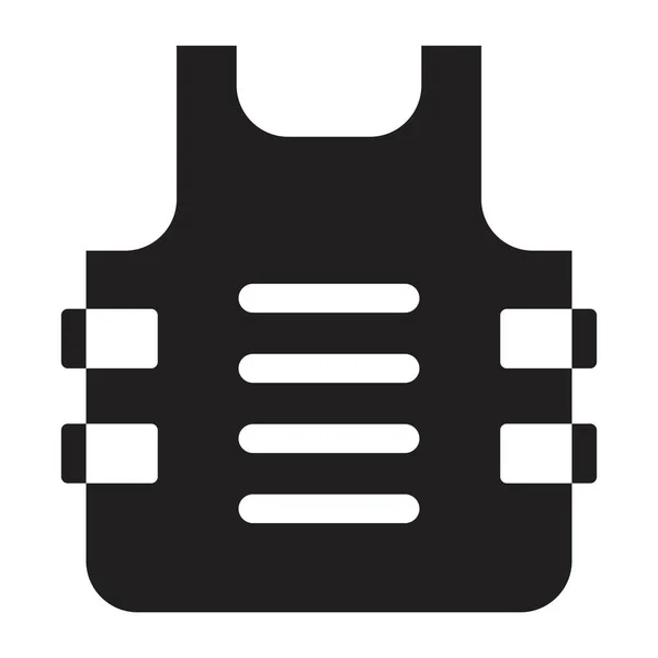 Polizei Kugelsichere Symbol Vektor Design Vorlage Schwarzer Farbe Isoliert Zeichen — Stockvektor