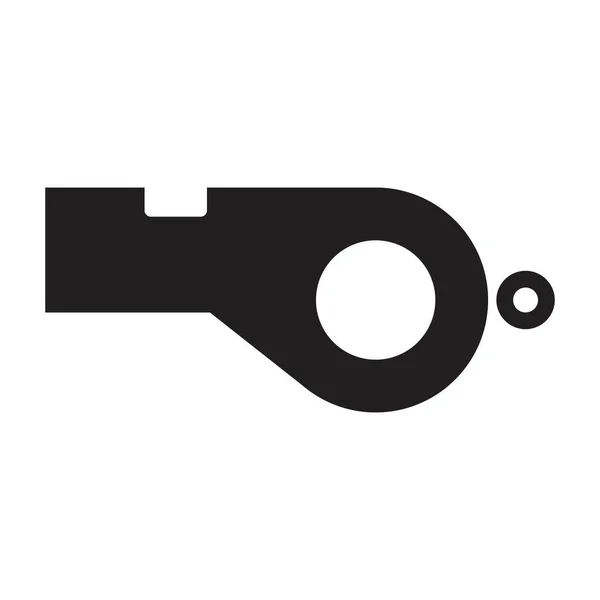 Свисток Иконки Векторный Дизайн Шаблон Черный Цвет Изолированный Знак Белом — стоковый вектор