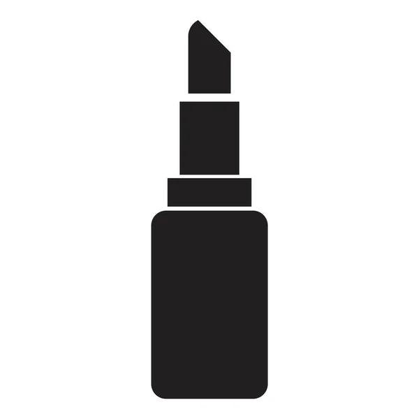 Modello Disegno Vettoriale Icona Rossetto Colore Nero Segno Isolato Sfondo — Vettoriale Stock