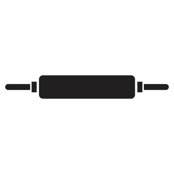Rolling Pin Icon Vektor Design Template Schwarzer Farbe Isoliertes Zeichen — Stockvektor