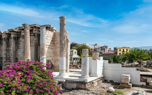 Erhaltene Überreste Antiker Säulen Athen Griechenland — Stockfoto