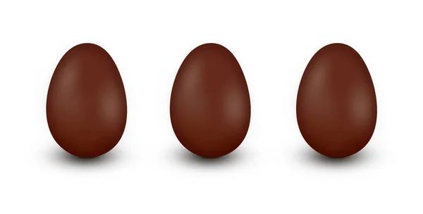 Arka Arkaya Tane Aynı Çikolatalı Paskalya Yumurtası — Stok fotoğraf