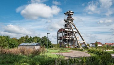 Terhill 'deki eski maden sahası, Ulusal Park Hoge Kempen, Belçika.