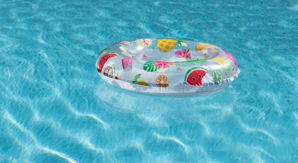 Hello Summer Concept Inflatable Ring Pool — Stock Photo, Image
